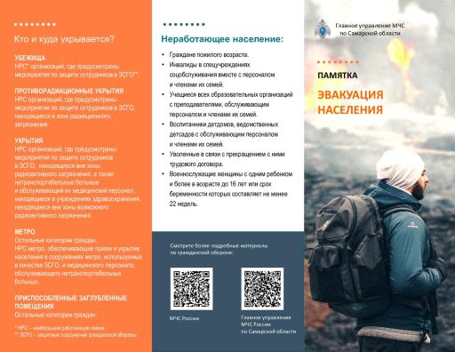 Эвакуация населения. ПАМЯТКА