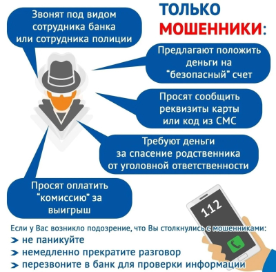 Осторожно, мошенники: памятка по профилактике и предупреждению мошенничества!