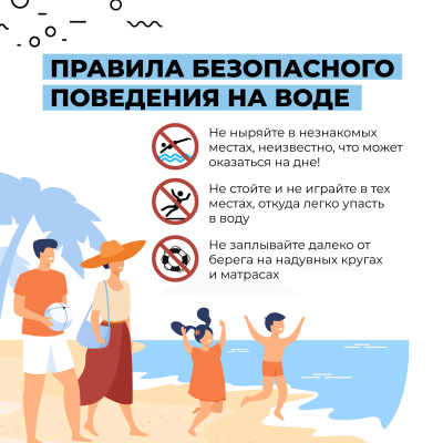Безопасность на водоёмах в летний период. Основные правила безопасности поведения на воде»